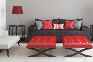 red-white-throw-pillows-black-couch